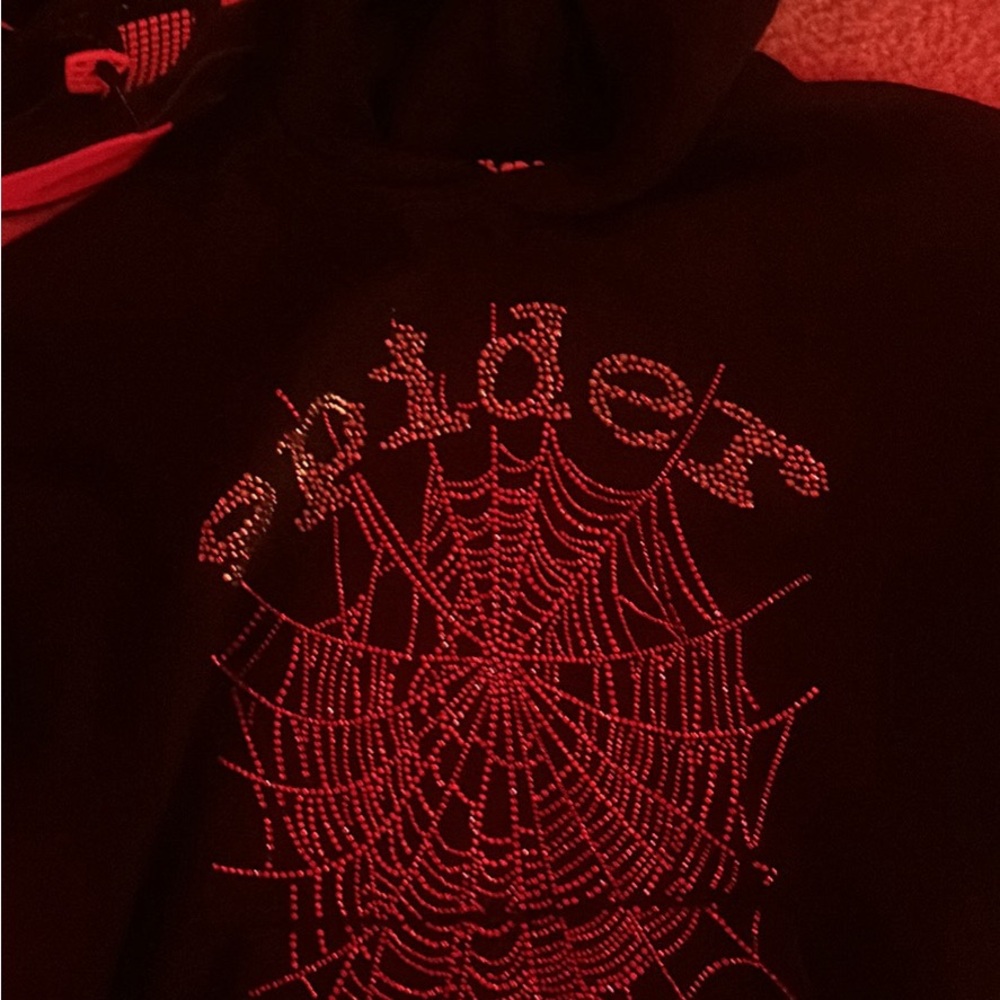 Spider Web Graphic Hoodie